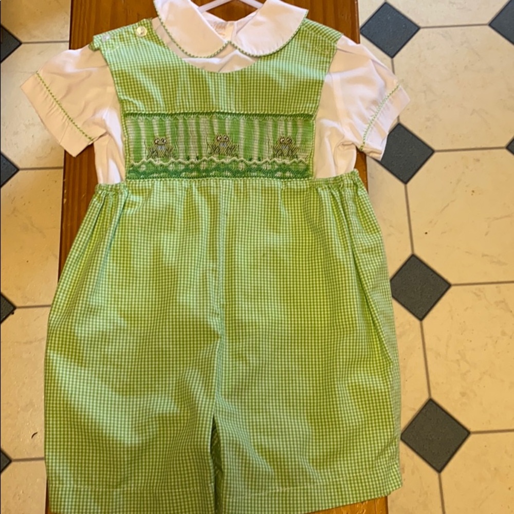 Sir John by Rosalina smocked frog jumper